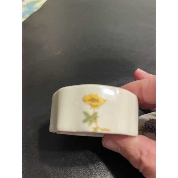 Takahashi West Wind San Francisco Floral Trinket Box Lidded Japan - Picture 7 of 14